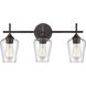 Ashford 3 Light 22 inch Rubbed Bronze Vanity Light Wall Light